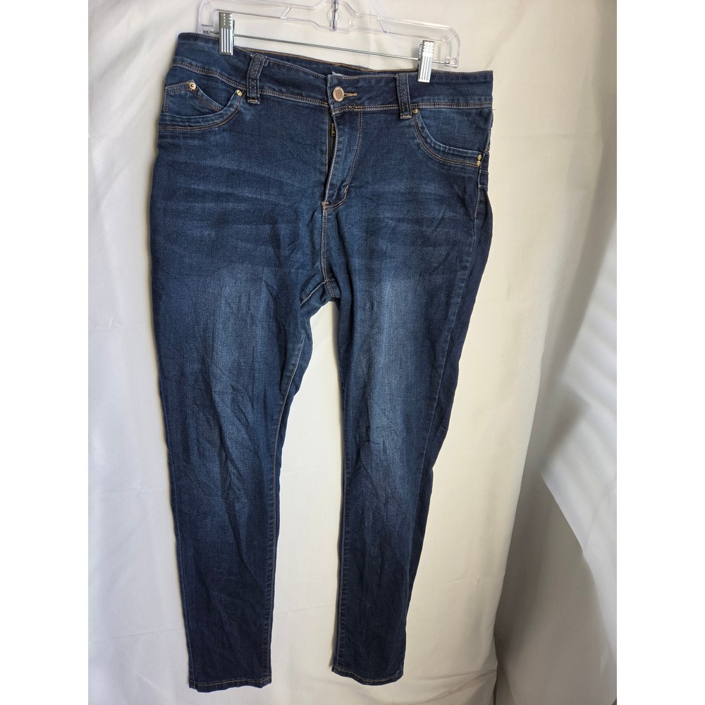 YMI WannaBettaButt Jeans Womens Blue Dark Wash Skinny High Rise Skinny